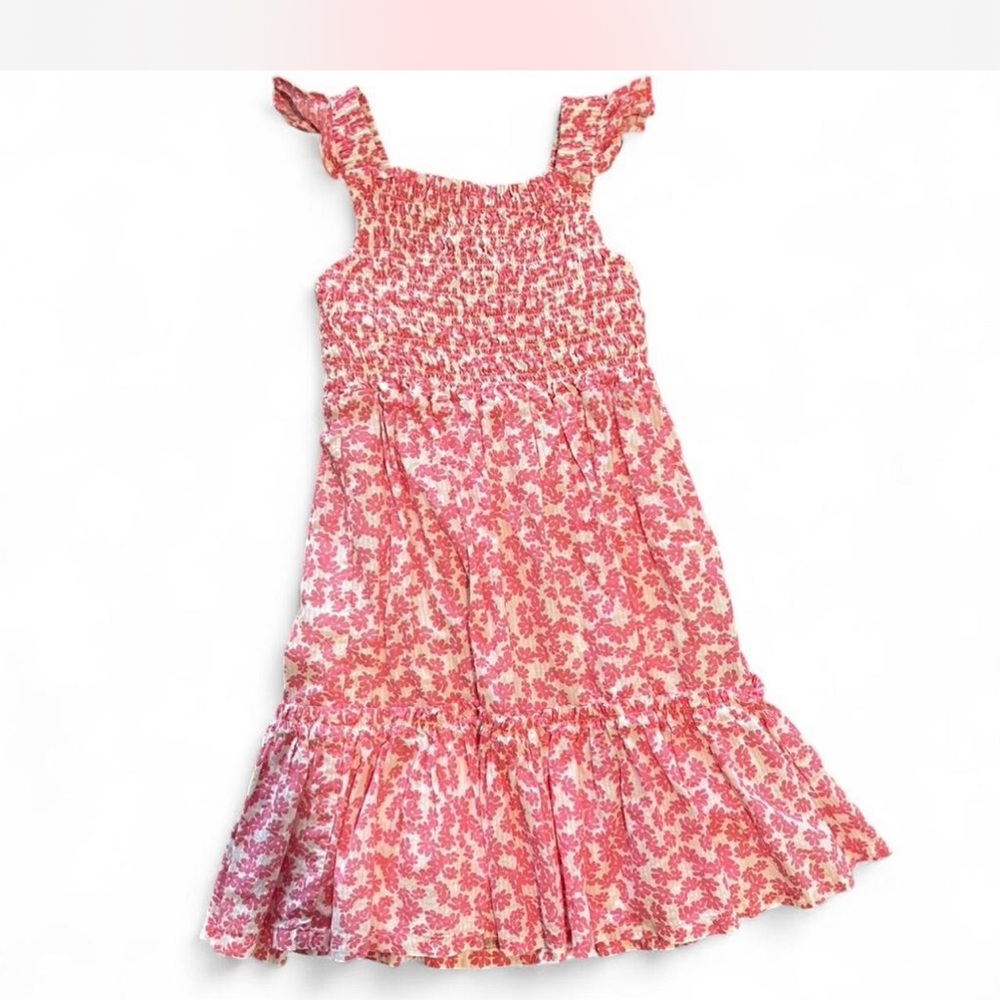 Macy's Pink Floral Ruffle Dress